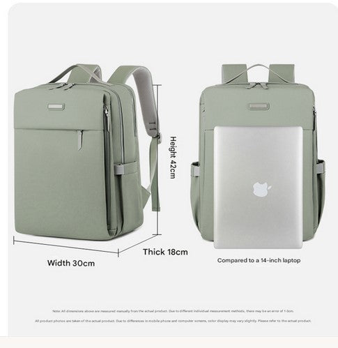 Blue Large Capacity Airbag Backpack Multi-Compartment Laptop Backpack Travel Business Bag
