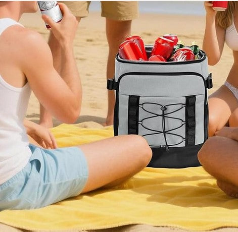 25L Insulated Cooler Backpack Freshness Preservation Backpack - Grey