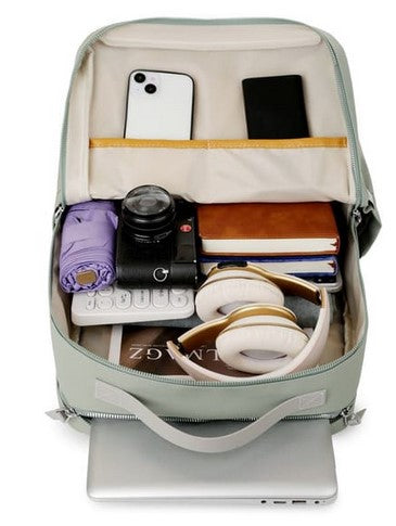 Blue Large Capacity Airbag Backpack Multi-Compartment Laptop Backpack Travel Business Bag