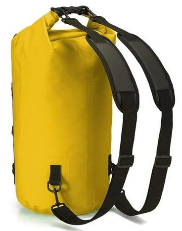 Roll-Top Backpack Dry Bag with Handle for Fishing Boating and Camping Yellow - M