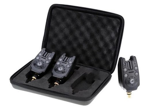Fishing Bite Alarm Indicator Set LED Fishing Alarms 3 Extendable Aluminum Banksticks with Waterproof Tool Bag, Fishing Rods Set Bank Poles Set for catfishing